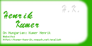 henrik kumer business card